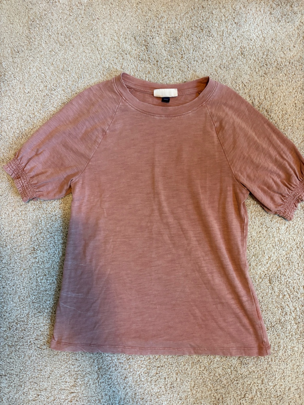 Universal Thread Dusty Rose Short Sleeve Smocked Tee